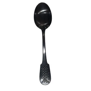 Nuovo cucchiaio da portata Bottega Veneta argento sterling .925 bordo intriciato italia 7" - Foto 1 di 6