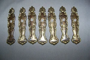 7, Used, Brass, "Darker" Brass Tone, Furniture Backplates, [ONLY] - SEE INFO - Picture 1 of 8