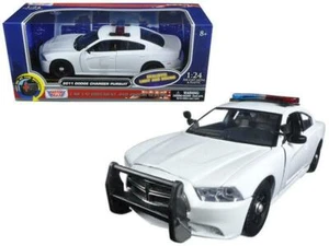 2011 DODGE CHARGER PURSUIT POLICE LIGHT & SOUND WHITE 1/24 MOTORMAX 79532 - Picture 1 of 1