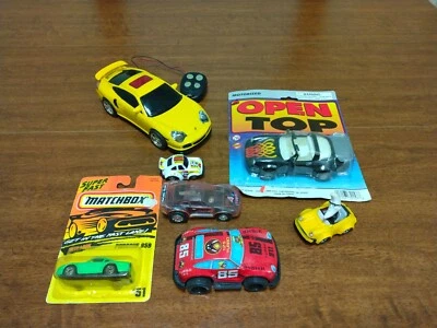 Vintage Porsche Car Lot Matchbox Open Top Tin Mixed Lot - Image 1 of 4