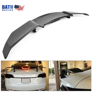 Automatic Adjustable ABS Carbon Fiber Spoiler Wing for Tesla model 3 2017-2024 - Picture 1 of 10