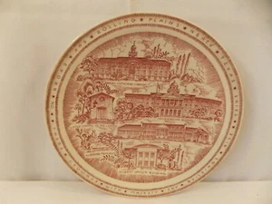 Texas State College for Women Commemorative Plate 10 3/8" RED - Picture 1 of 4
