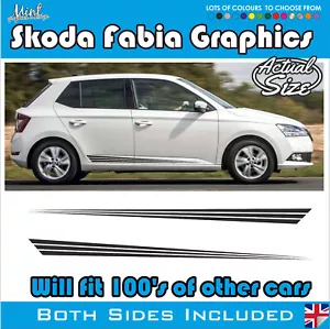 Skoda Fabia VRS Estate escotilla rayas laterales calcomanías pegatinas gráficos envío y devolución gratuitos 006 - Imagen 1 de 4