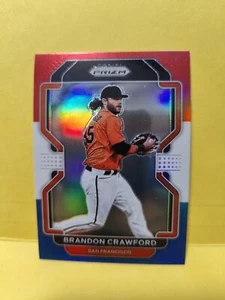 Panini Prizm 2022 rojo/blanco/azul Brandon Crawford San Francisco Giants #83 - Imagen 1 de 2