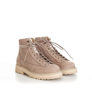 BRUNELLO CUCINELLI 1395$ Beige Nubuk Urban Outdoor Stiefel mit Cordeinsatz - Bild 1 von 11