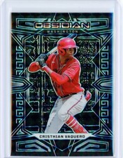2023 Panini Chronicles Obsidian CRISTHIAN VAQUERO RC Blue Finite Prizm 1/1