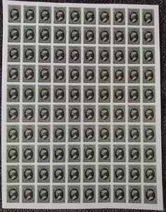 Department Of State Two Dollar Stamp Reproduction Lithograph Proof Sheet Of 100 - Picture 1 of 2