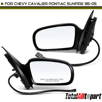 2Pcs Mirror w/ Power Glass Adjust for Chevrolet Cavalier Pontiac Sunfire 95-05 - Image 1 of 4