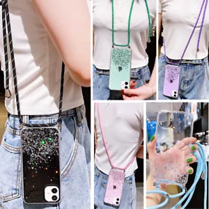 SchutzHülle mit Band Handykette Seil Schnur Handyhülle Case zum Umhängen Kordel - Bild 1 von 26