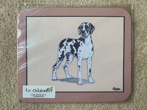 NEW in Plastic - Great Dane MOUSE PAD Non-Slip on Plain Beige Background - Picture 1 of 1