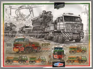 POSTER CAMION RéTRO WILLEME TRANSPORT PRP 1970-1978   56X42cm - Imagen 1 de 1