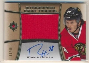 2015-16 Ultimate Collection Debut Threads AUTO Ryan Hartman /99 Blackhawks - Picture 1 of 1