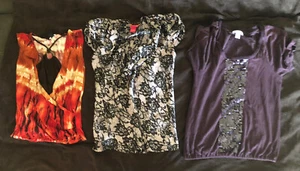 Lot Of 3 BCX Sunny Leigh Loft Size Sm Summer Blouses EUC - Picture 1 of 11