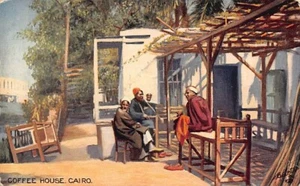 Cartolina FX: Caffè, Il Cairo, Egitto, Tuck's Oilette, non pubblicata - Foto 1 di 2