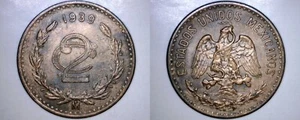 1939 Mexican 2 Centavo World Coin - Mexico - Picture 1 of 1