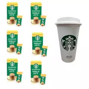 New Starbucks Vanilla Latte Bundled With Starbucks Reusable Mug| Instant Coffee - Picture 1 of 4