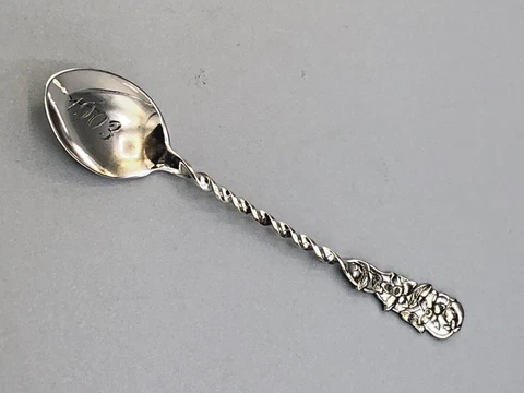 Watson Floral Sterling Silver Collectible Demitasse Spoon 3.75" Cover