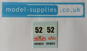 Corgi 321 Mini Cooper Monte Carlo no. 52 waterslide decal set - Picture 1 of 1