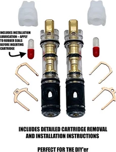 (2) Replacement Cartridge Stem Kits for MOEN 1225 / 1225B - Fits Moentrol w/Lube - Picture 1 of 2