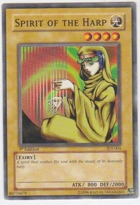 M) Yugioh - Konami - Yu-Gi-Uh! - Spirit of the Harp - SDJ-004 - Tarjeta coleccionable - Imagen 1 de 2