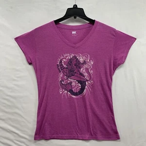 T-shirt MV Sport donna taglia 2XL rosa stampa logo manica corta scollo a V grafica - Foto 1 di 12