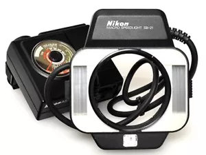Nikon SB-21B Macro Speedlight SB-21 & Controller AS-14 Excellent from Japan - Picture 1 of 5