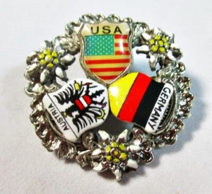 08 Anstecknadel 125 Vintage USA & Germany & Austria Anstecknadel Brosche - Bild 1 von 2