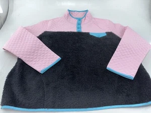 Cabana By Crown And Ivy Black /Pink Pocket Hoodie Pullover Sweatshirt XXL - Picture 1 of 12