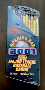 2001 Topps Opening Day Baseball Box - factory sealed, 24 Packs/7cards Per Pack - Picture 1 of 6