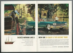 1960 CADILLAC 2-page advertisement, Coupe de Ville, in Nantucket, print ad - Picture 1 of 3