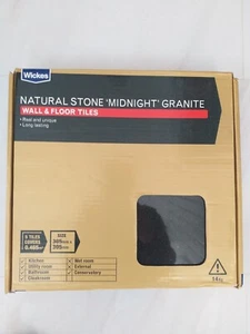 35 Natural stone 'Midnight' granite tiles 305mm x 305mm, coverage = 3.255m2 - Picture 1 of 3