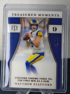 2021 Panini NFL National Treasures Matthew Stafford Treasured Moments /99 #TM-MS - Bild 1 von 2