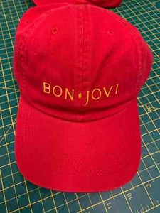BON JOVI CLASSIC LOGO RED BASEBALL CAP OFFICIAL LICENSED ITEM - Bild 1 von 10