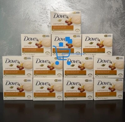 12 x 90g Dove beauty Cream Bar Shea Butter & Vanilla Scent Soap Bars - Image 1 of 3