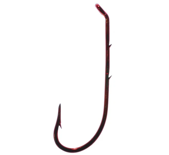 Tru-Turn Blood Red Baitholder, Down Eye Fishing Hooks CHOOSE YOUR SIZE - Image 1 of 1