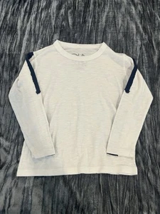 Chaser Kids White and Blue Long Sleeve Tee with Navy Stripe - Picture 1 of 2