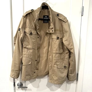 Superdry Mens Field Jacket Khaki Large Great Condition - Picture 1 of 8