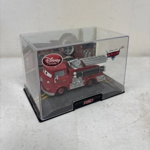 Disney Store Pixar CARS RED Fire Truck Display Case Brand New Collectors - Picture 1 of 5