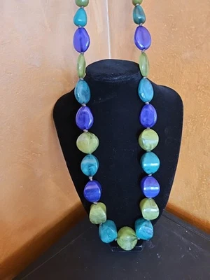 Collar Grueso 28 en Largo Color Turquesa, Verde Lt, Azul Foto 1 de 4
