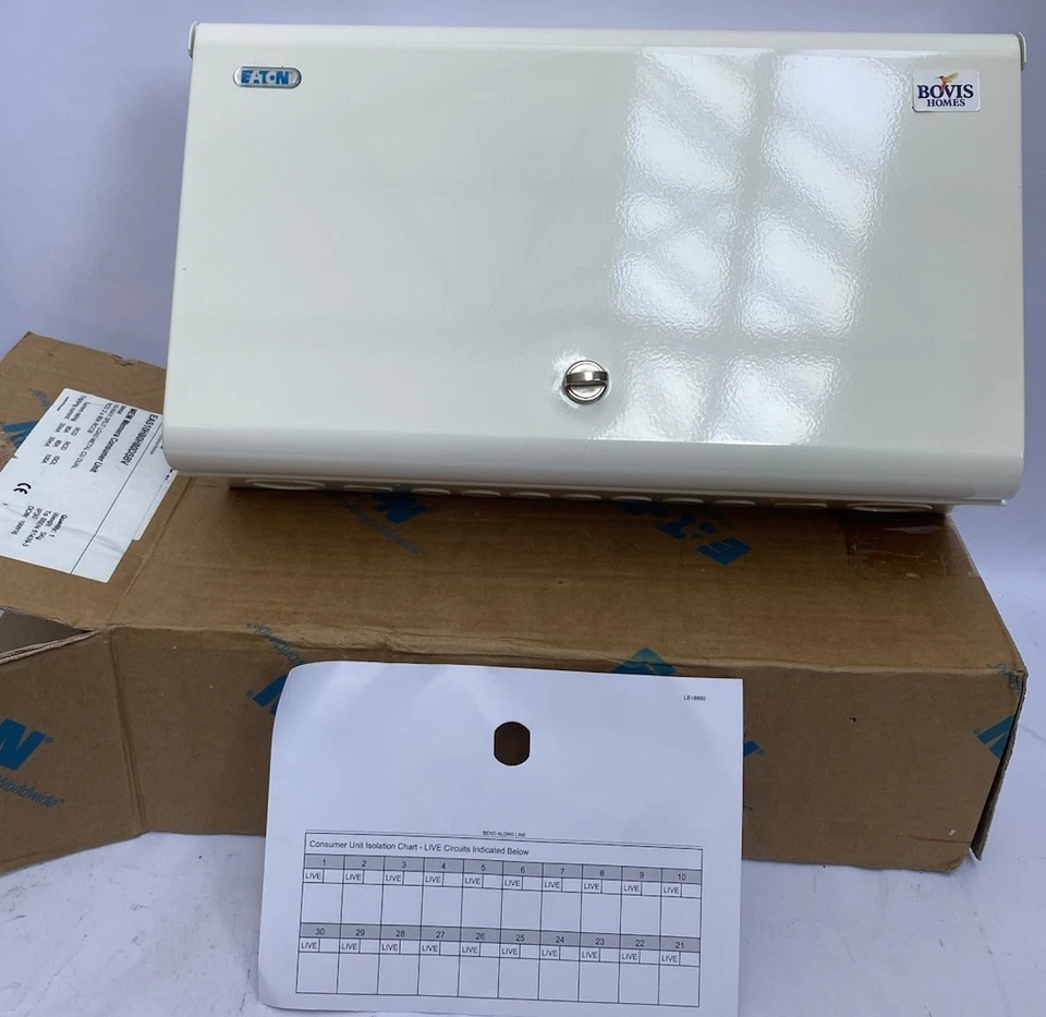 EATON MEM MEMERA EAS10H80H80DSB WAY METAL CONSUMER UNIT DUAL RCD 30MA 80A - Image 1 of 4