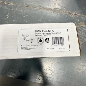 Delta 3539LF-MPU Velum 1.2 GPM Widespread Bathroom Faucet - Black - Picture 1 of 3