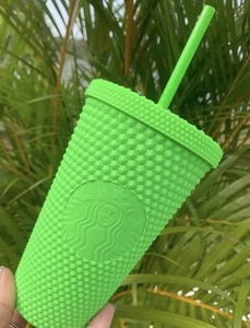 Starbuck Vaso Frío Tachonado Verde Neón Grande Halloween Nuevo 16oz 2020 - Imagen 1 de 10