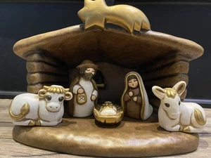 THUN Weihnachtskrippe mit Heiliger Familie, Ochs und Esel in OVP - Bild 1 von 15