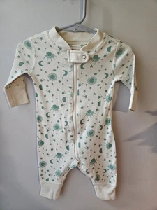 Hanna Andersson Baby-Schlafanzug Bio-Baumwolle Reißverschluss 0-3 Monate | Himmelsmuster... - Bild 1 von 5