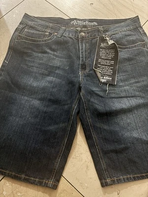 Pantalones Cortos Vaqueros Estilo Affliction DE COLECCIÓN/Y2K Grunge Gótico Talla 40 Foto 1 de 2