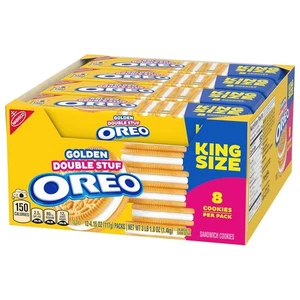 12 Packs Golden Double Stuff Oreos King Size 4.15oz (1 NEW BOX) -Best By: Jan 26 - Picture 1 of 5