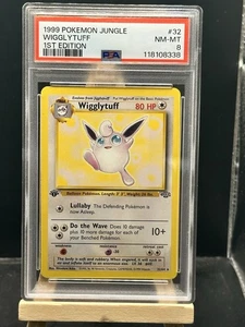 Wigglytuff 32/64 1st Edition 1999 Pokémon Jungle PSA 8 NM-MT - Picture 1 of 2