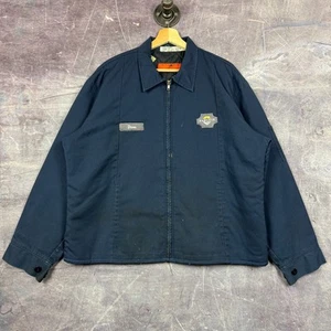 Vintage Red Kap Jacket Men's Navy Blue Large Cropped Workwear Jacket 00's 0534 - Picture 1 of 8