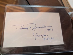 Bobby Richardson Autograph Signed Index Card - Picture 1 of 1