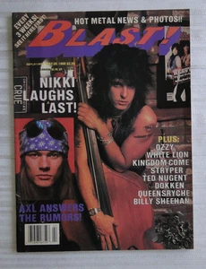 Vintage Magazine Blast! May 1988 Nikki Sixx Axl Rose Ozzy White Lion Dokken  105 - Picture 1 of 12
